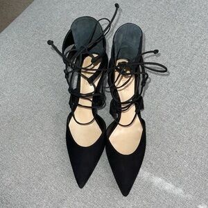 Wild diva Elegant Black Women's Lace-Up Shoes size 7 woman
